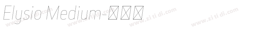 Elysio Medium字体转换